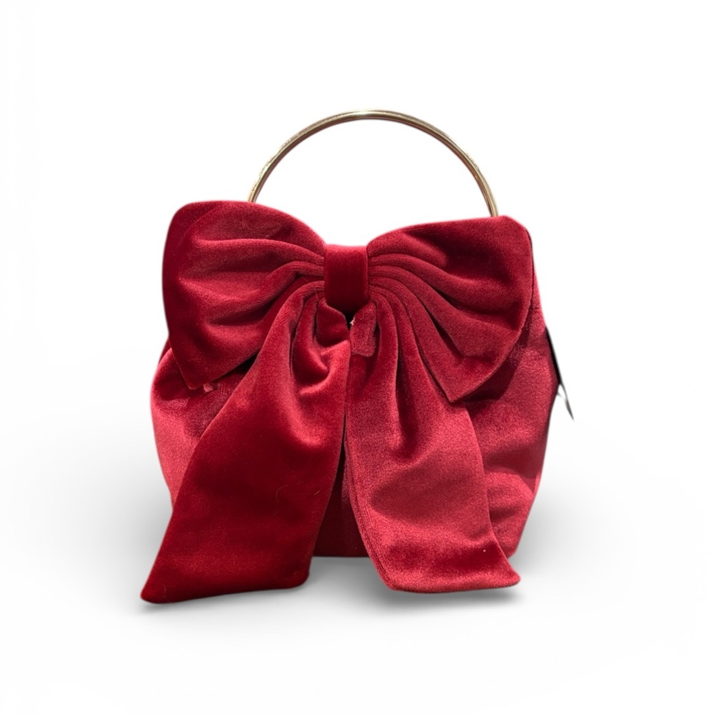 House of Harlow 1960 Red Velvet Bow Bag NWT